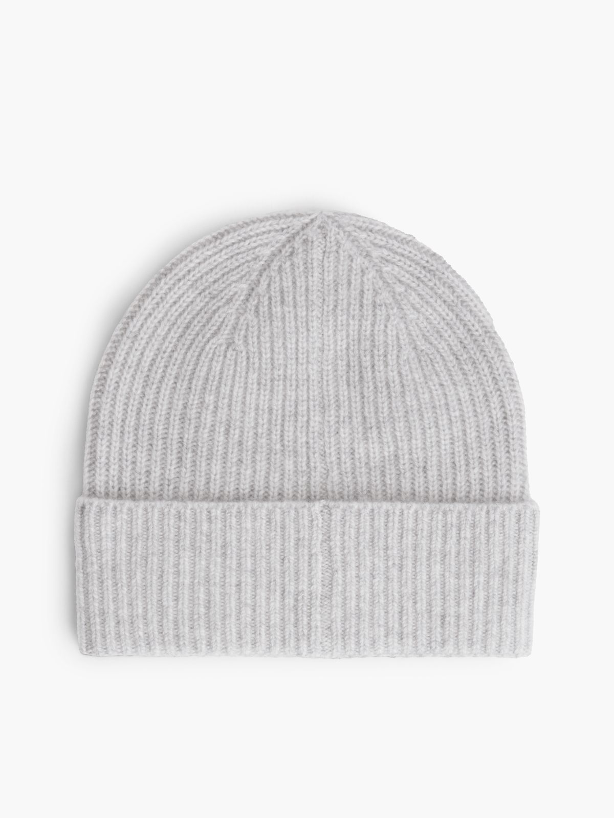 Monogram Hardware Cashmere Beanie — Light Grey Heather