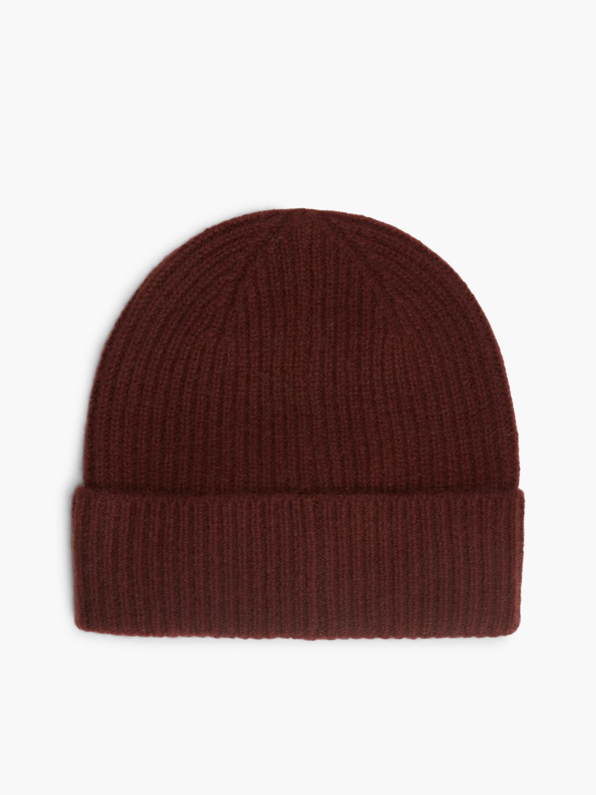 Monogram Hardware Cashmere Beanie — Deep Burgundy