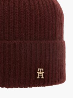 Monogram Hardware Cashmere Beanie — Deep Burgundy 3