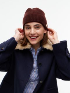 Monogram Hardware Cashmere Beanie — Deep Burgundy 4
