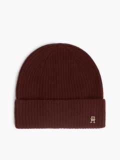 Monogram Hardware Cashmere Beanie — Deep Burgundy 1
