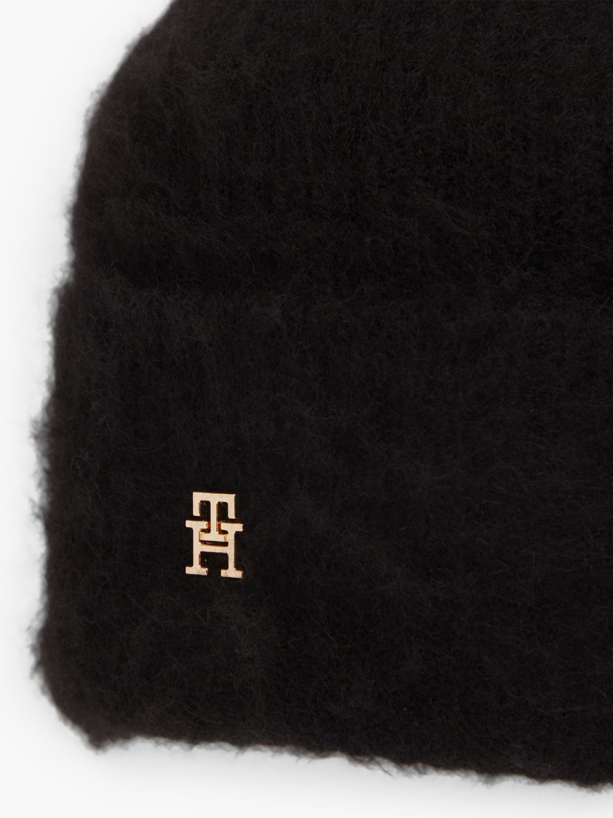 Monogram Knit Beanie — Black