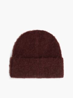 Monogram Knit Beanie — Deep Burgundy 2