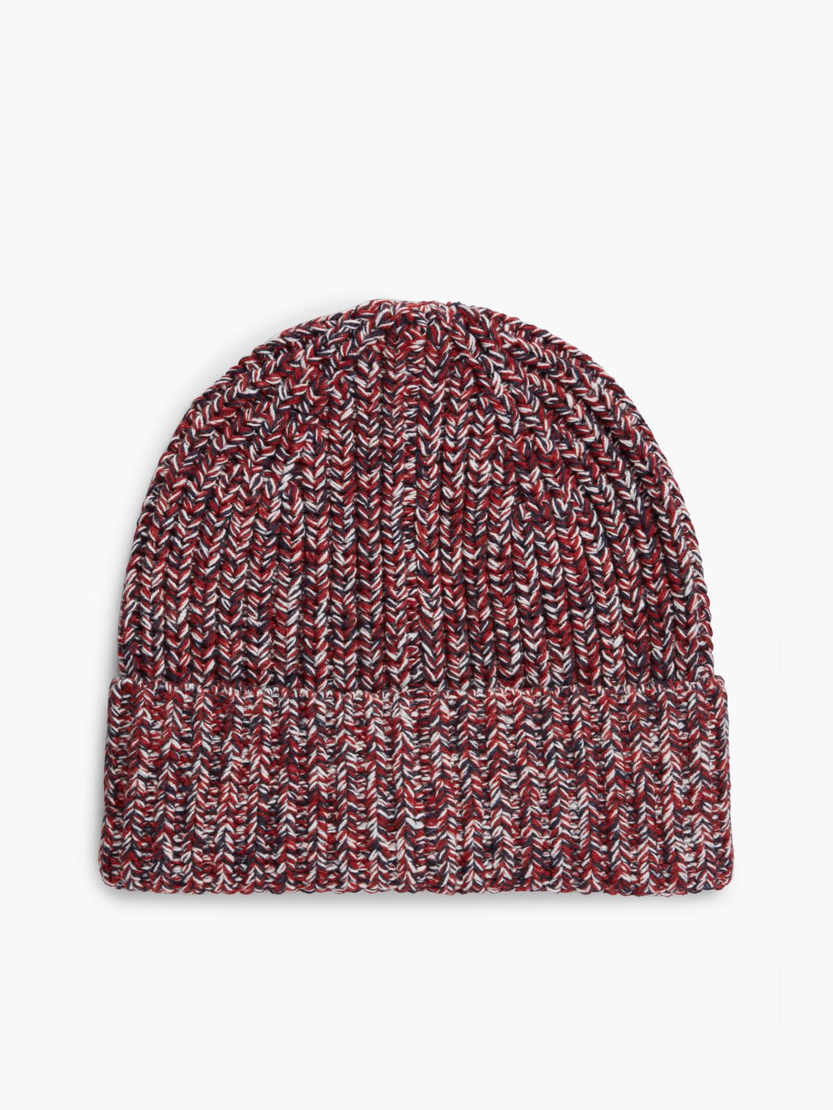 Script Monogram Patch Marled Beanie — Red White & Blue