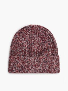 Script Monogram Patch Marled Beanie — Red White & Blue 2