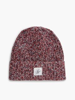 Script Monogram Patch Marled Beanie — Red White & Blue 1