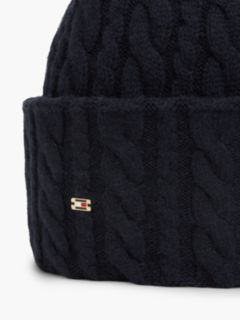 Lightweight Cable Knit Beanie — Space Blue 3
