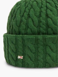 Lightweight Cable Knit Beanie — Deep Evergreen 3
