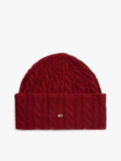 Lightweight Cable Knit Beanie — Autumn Red 1