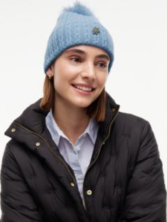 Cable Knit Wool-Blend Pom Beanie — Southern Sky 4
