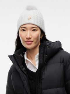 Cable Knit Wool-Blend Pom Beanie — Light Cast 4