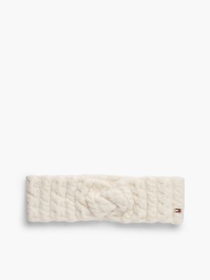 Twisted Cable Knit Headband, Sugarcane