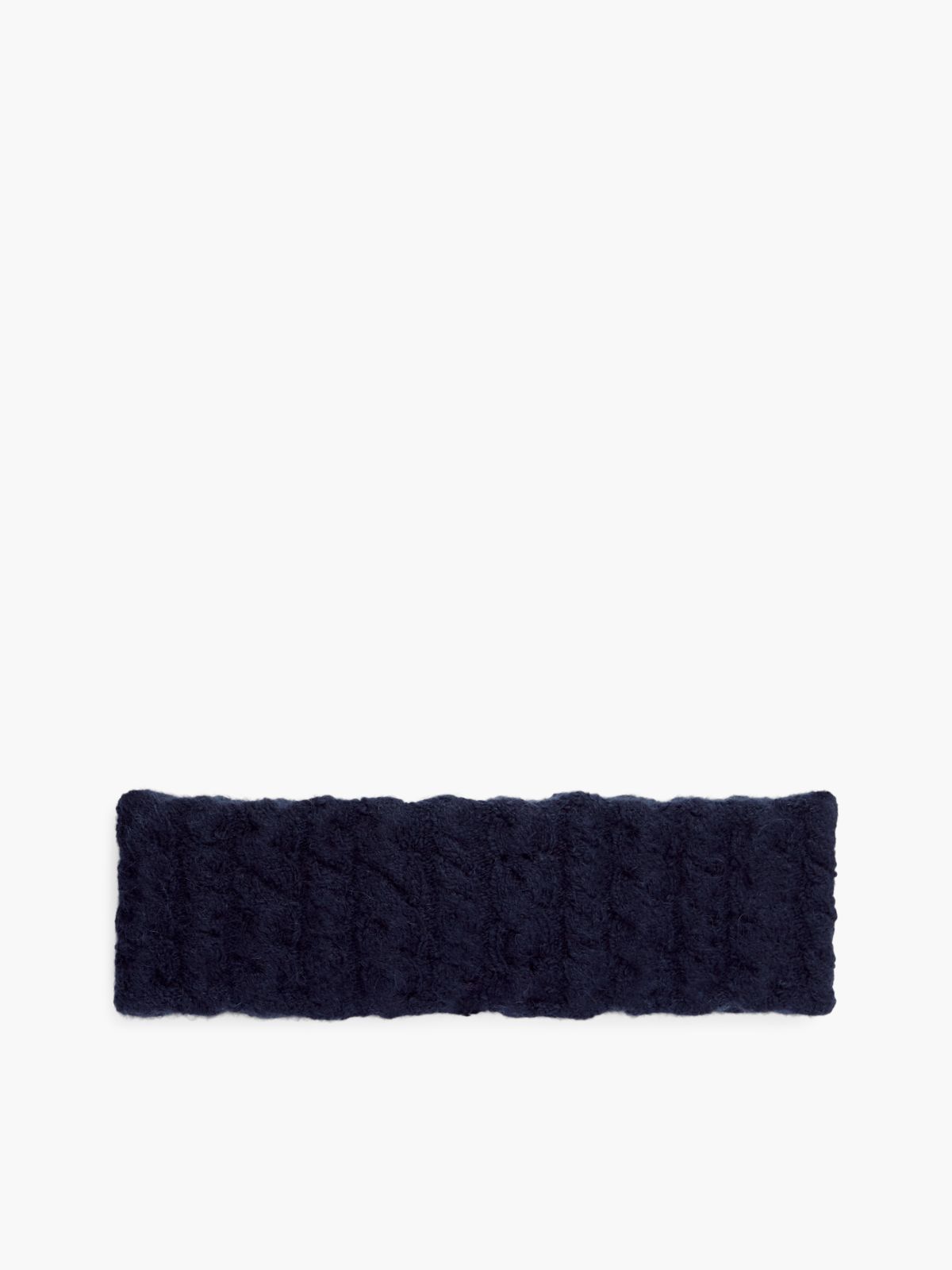 Twisted Cable Knit Headband — Space Blue