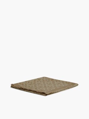 Женский шарф Tommy Hilfiger Jacquard Monogram, цвет: Насыщенный орех — фото 3