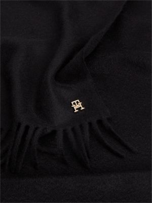 Женский шарф Tommy Hilfiger Cashmere, цвет: Чёрный — фото 2
