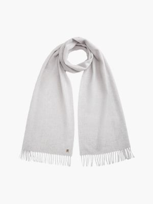 Cashmere Scarf, Light Grey Heather