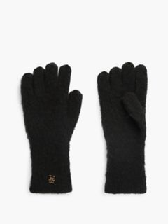Wool-Blend Knit Glove — Black 1