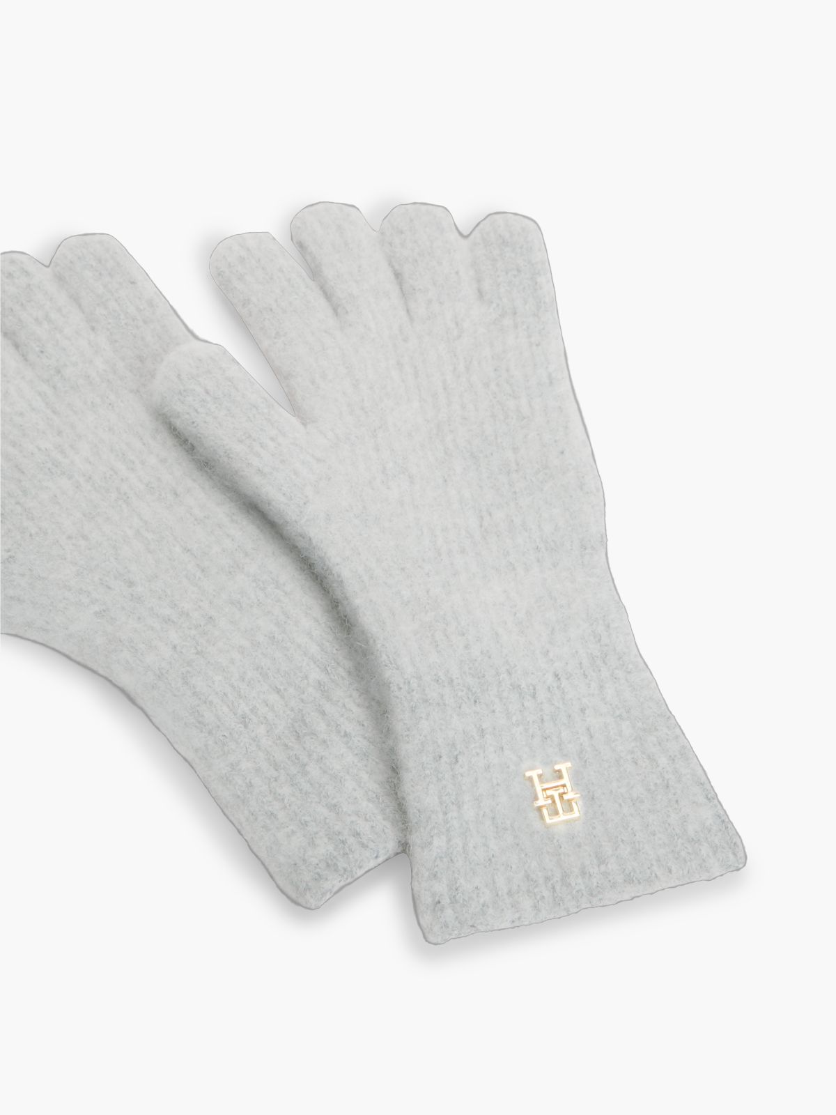 Wool-Blend Knit Glove — Light Grey Heather
