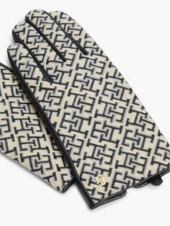 Leather & Jacquard Monogram Glove — Space Blue 3