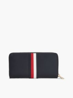 Signature Stripe Large Zip Wallet — Space Blue 2