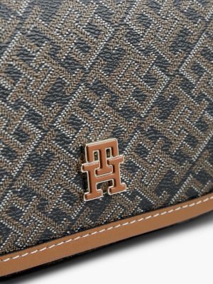 Женская сумка Tommy Hilfiger Allover Monogram Saddle, цвет: Чёрный — фото 4