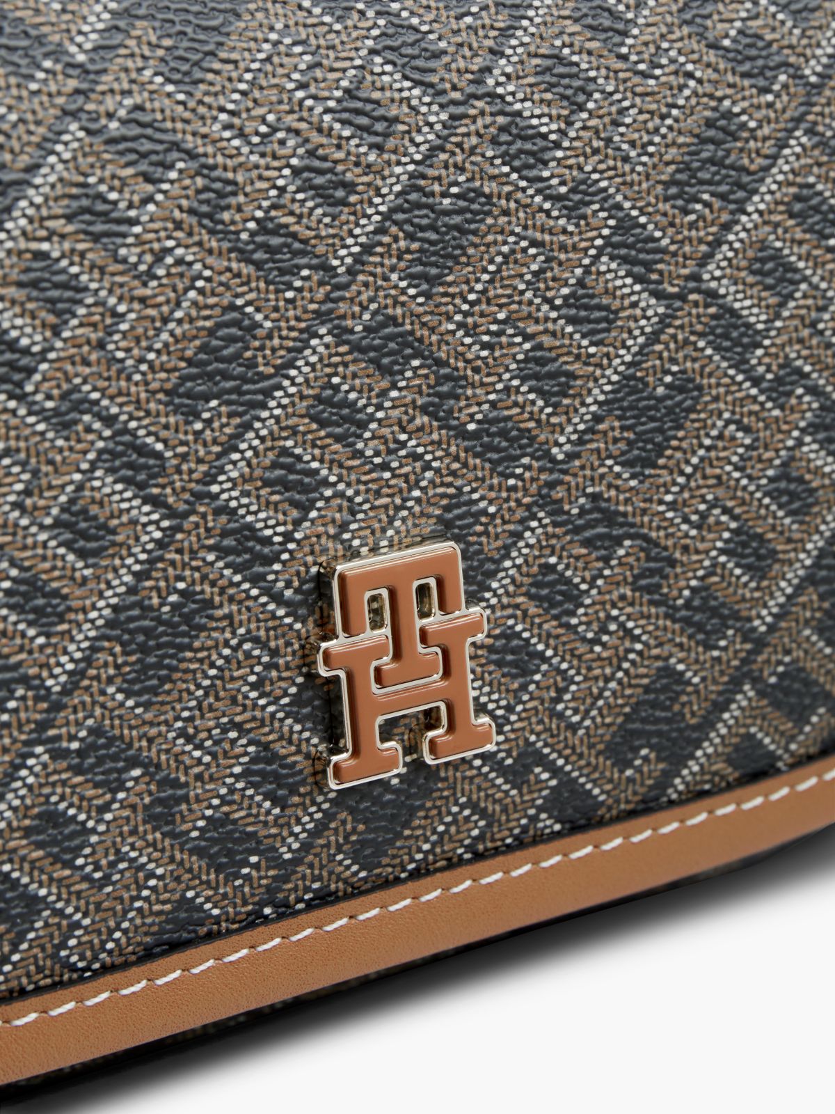 Allover Monogram Saddle Bag — Black Mix