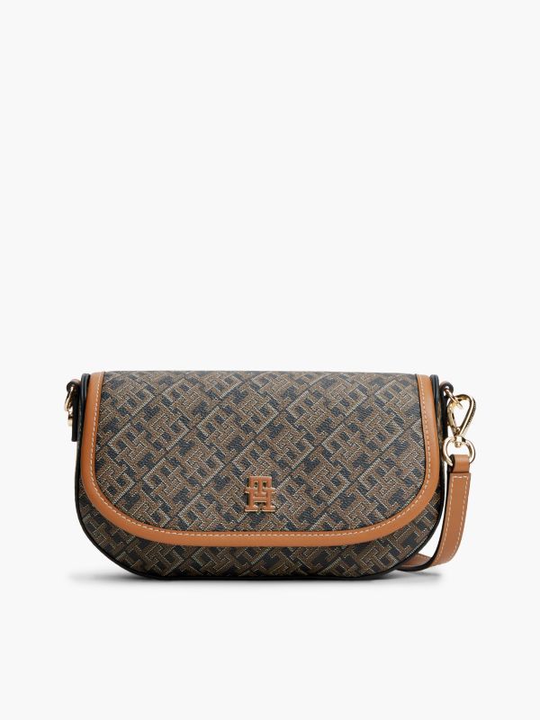 Allover Monogram Saddle Bag — Black Mix