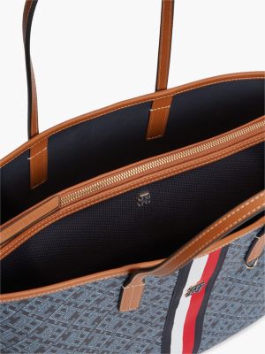 Женская сумка Tommy Hilfiger Signature Stripe Monogram, цвет: Космический синий — фото 5