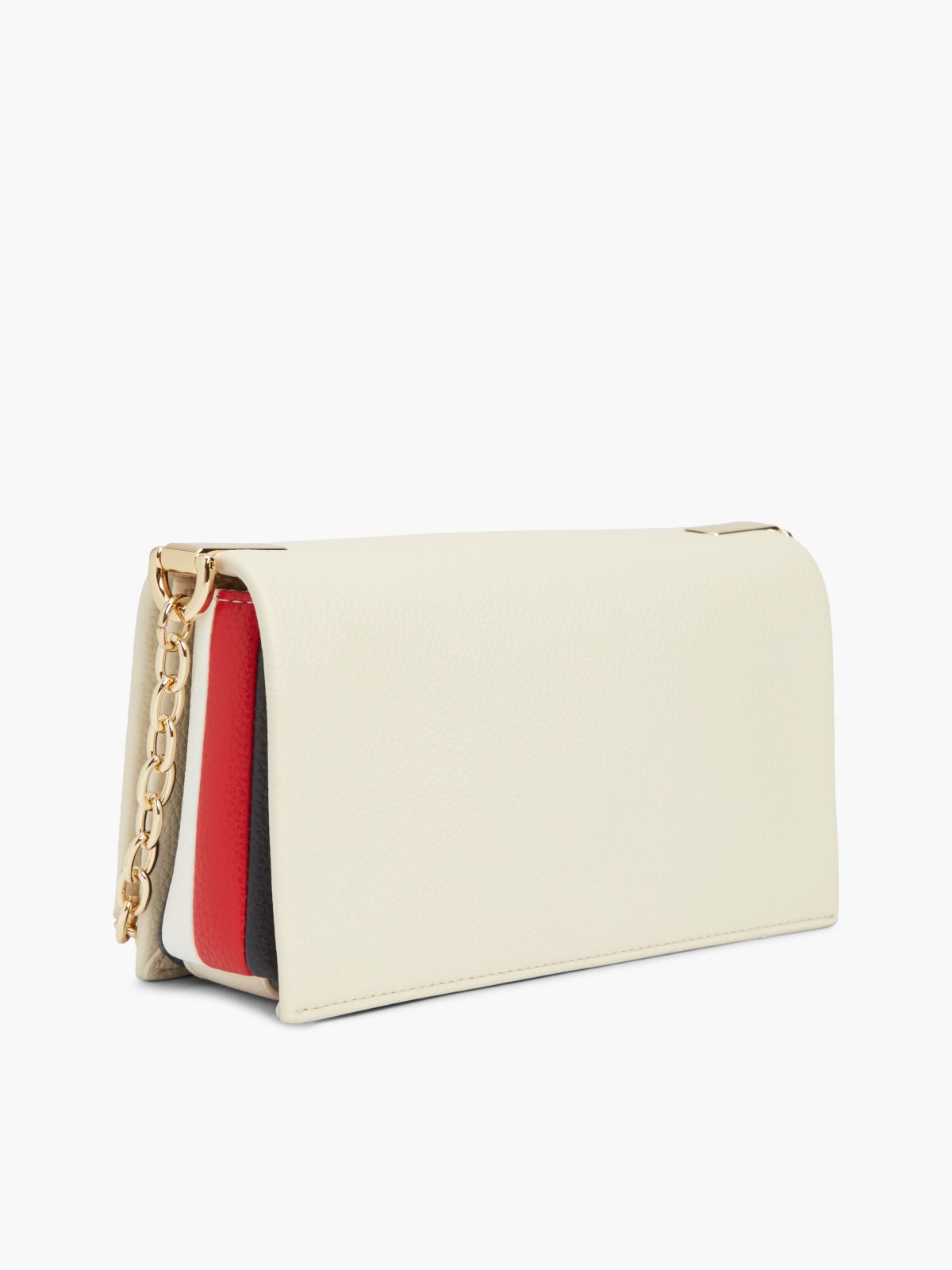 Monogram Clasp Chain Strap Crossbody Bag — Soft Cream