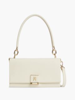 Monogram Flap-Closure Crossbody Bag — Soft Cream 1