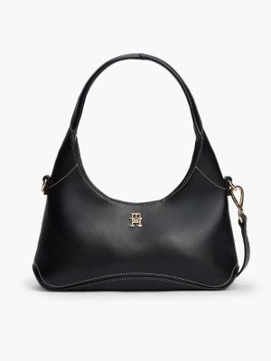Monogram Mini Crescent Bag, Black