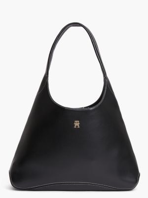 Monogram Slouchy Shoulder Bag, Black