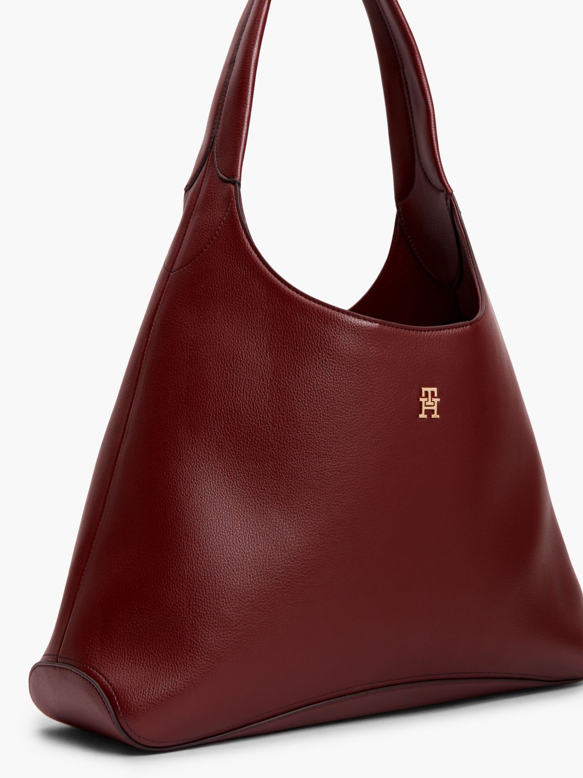 Monogram Slouchy Shoulder Bag — Oxblood