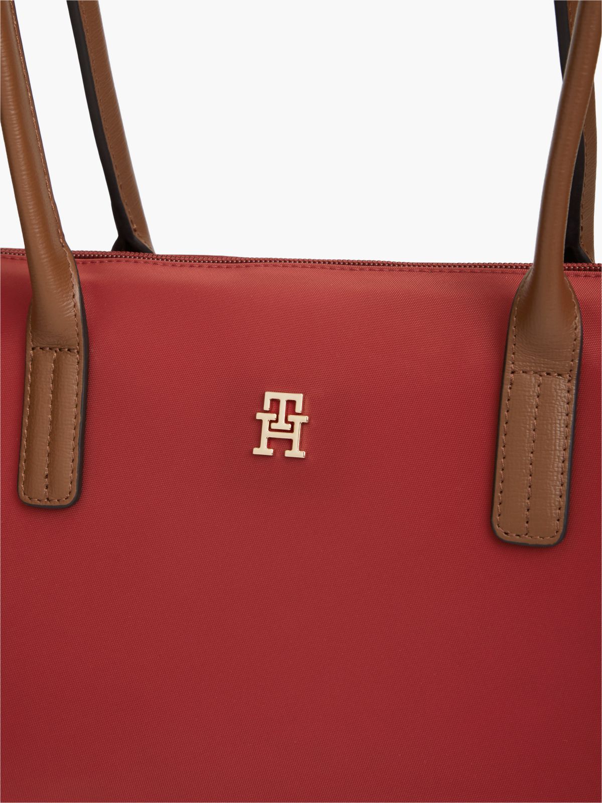 Monogram East-West Tote Bag — Autumn Red