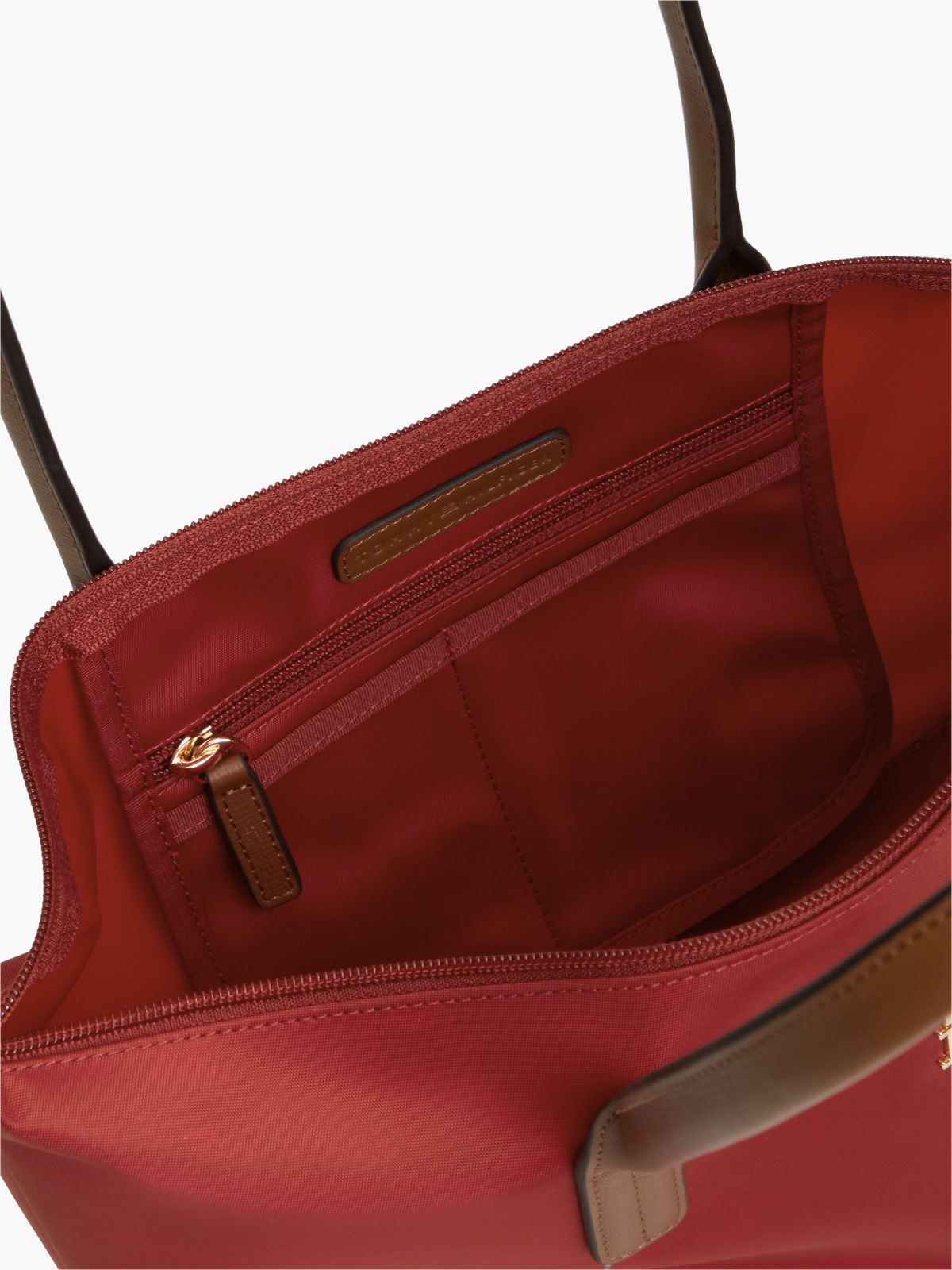 Monogram East-West Tote Bag — Autumn Red