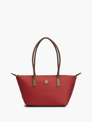 Monogram East-West Tote Bag, Autumn Red