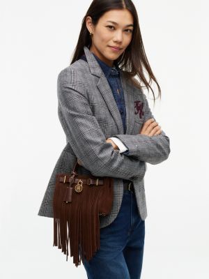 Женская сумка Tommy Hilfiger Fringed Suede & Leather Micro, цвет: Коричневый — фото 2