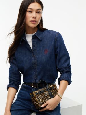 Женская сумка Tommy Hilfiger Leopard Print Calf Hair Micro, цвет: Леопардовый — фото 2