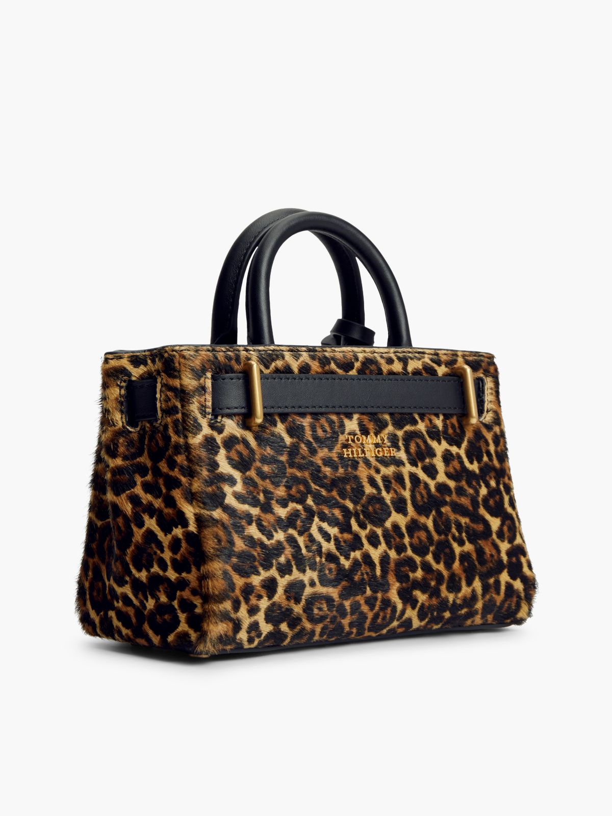 Leopard Print Calf Hair Micro Tote Bag — Leopard