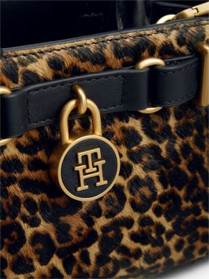 Женская сумка Tommy Hilfiger Leopard Print Calf Hair Micro, цвет: Леопардовый — фото 4