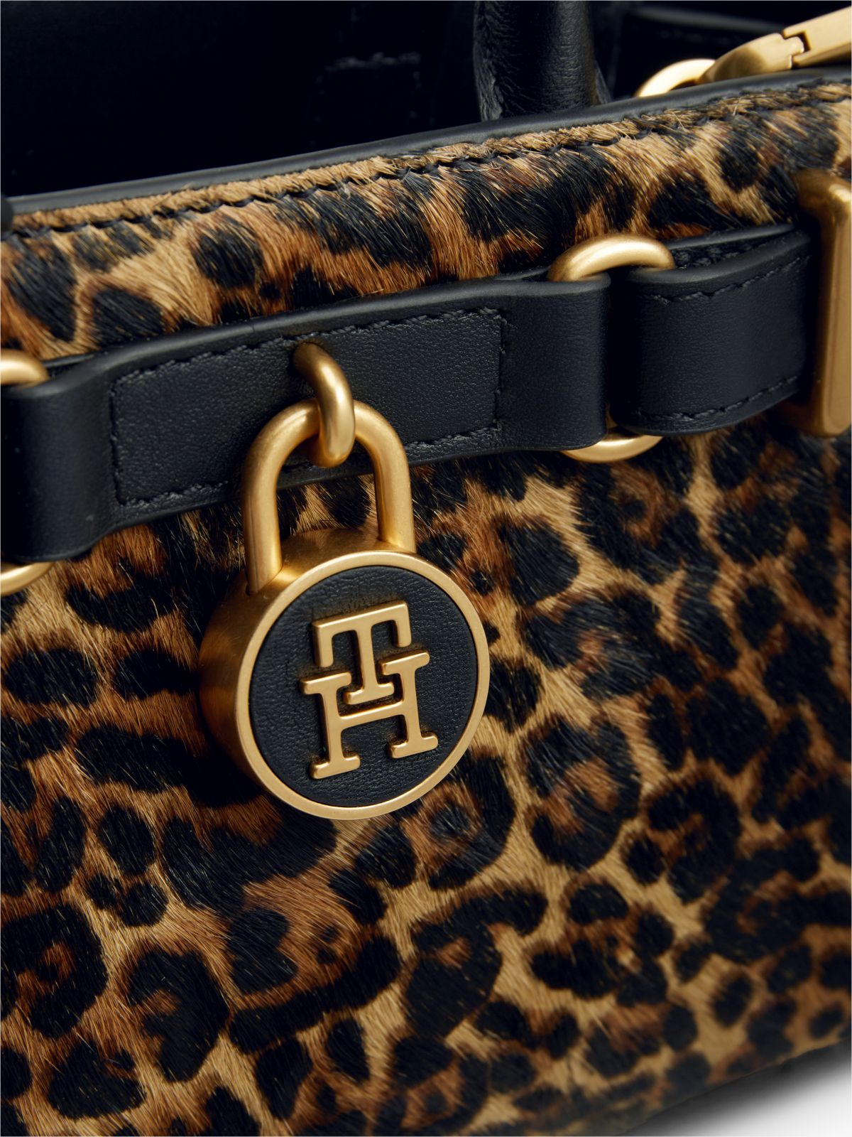 Leopard Print Calf Hair Micro Tote Bag — Leopard