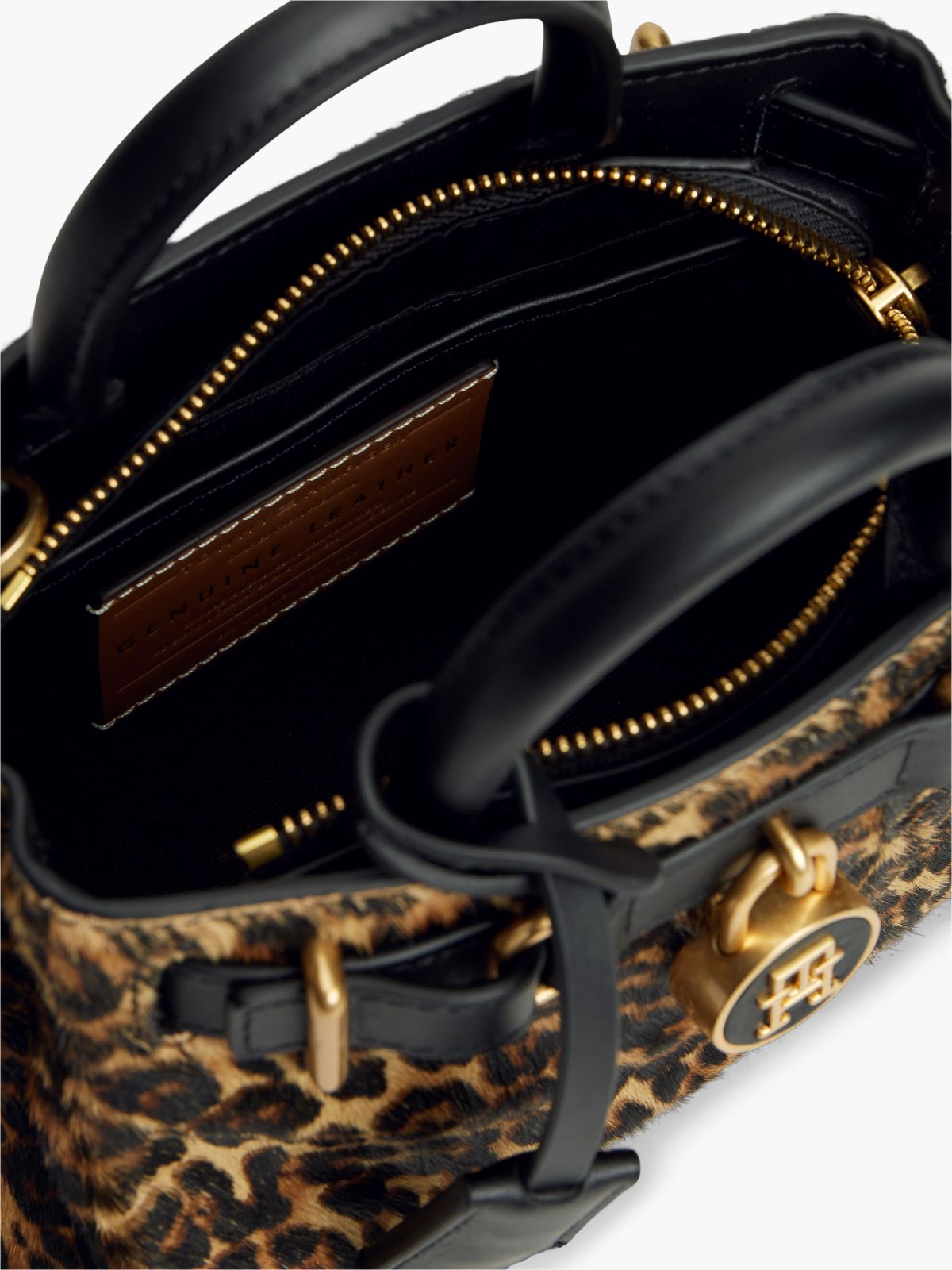 Leopard Print Calf Hair Micro Tote Bag — Leopard