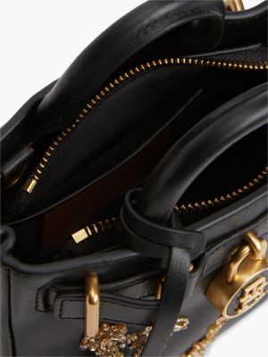 Женская сумка Tommy Hilfiger Floral Motif Leather Micro, цвет: Чёрный — фото 5