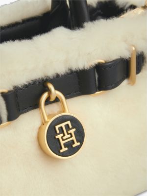 Женская сумка Tommy Hilfiger Shearling Micro, цвет: Бежевый — фото 4