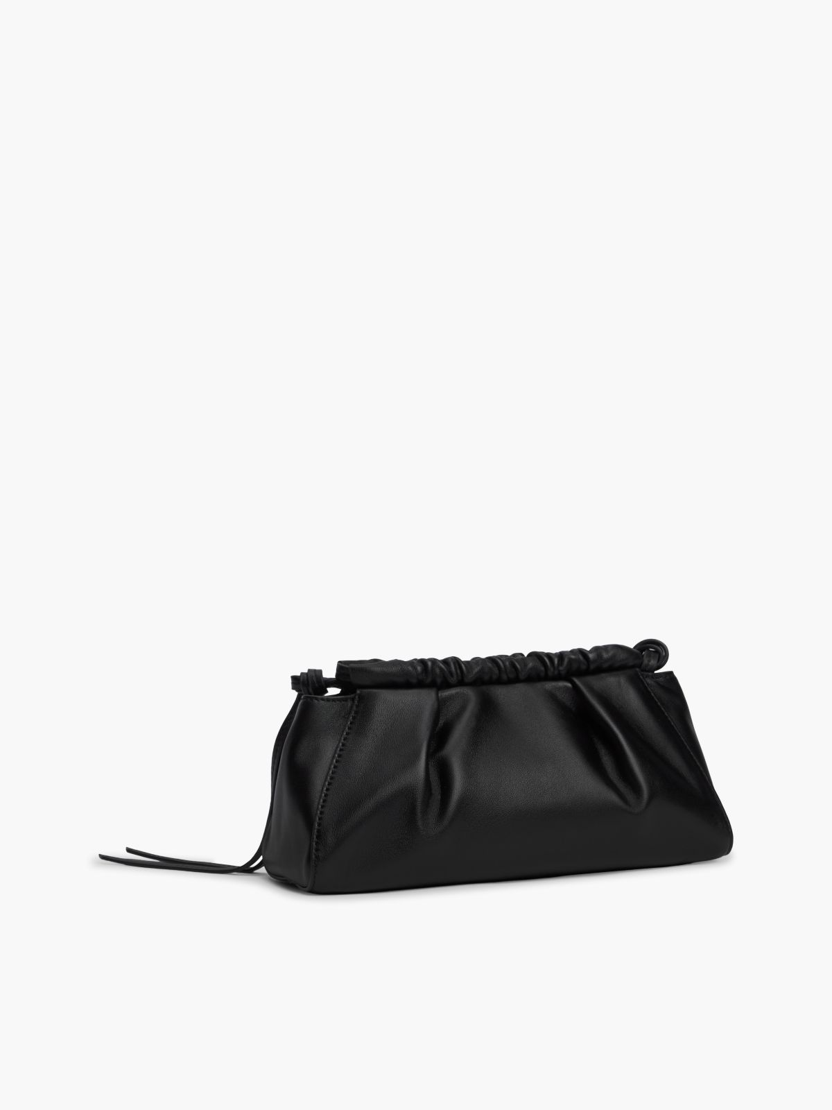 Leather Mini Crossbody Bag — Black