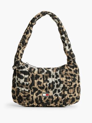 Tommy Jeans Ruched Leopard Print Bag, Leopard Print