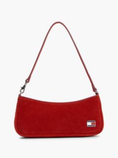 Tommy Jeans Suede Shoulder Bag — Arizona Red Suede 1