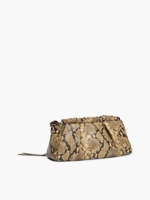 Женские сумки Tommy Hilfiger Snake-Embossed Leather Mini Crossbody — фото 3