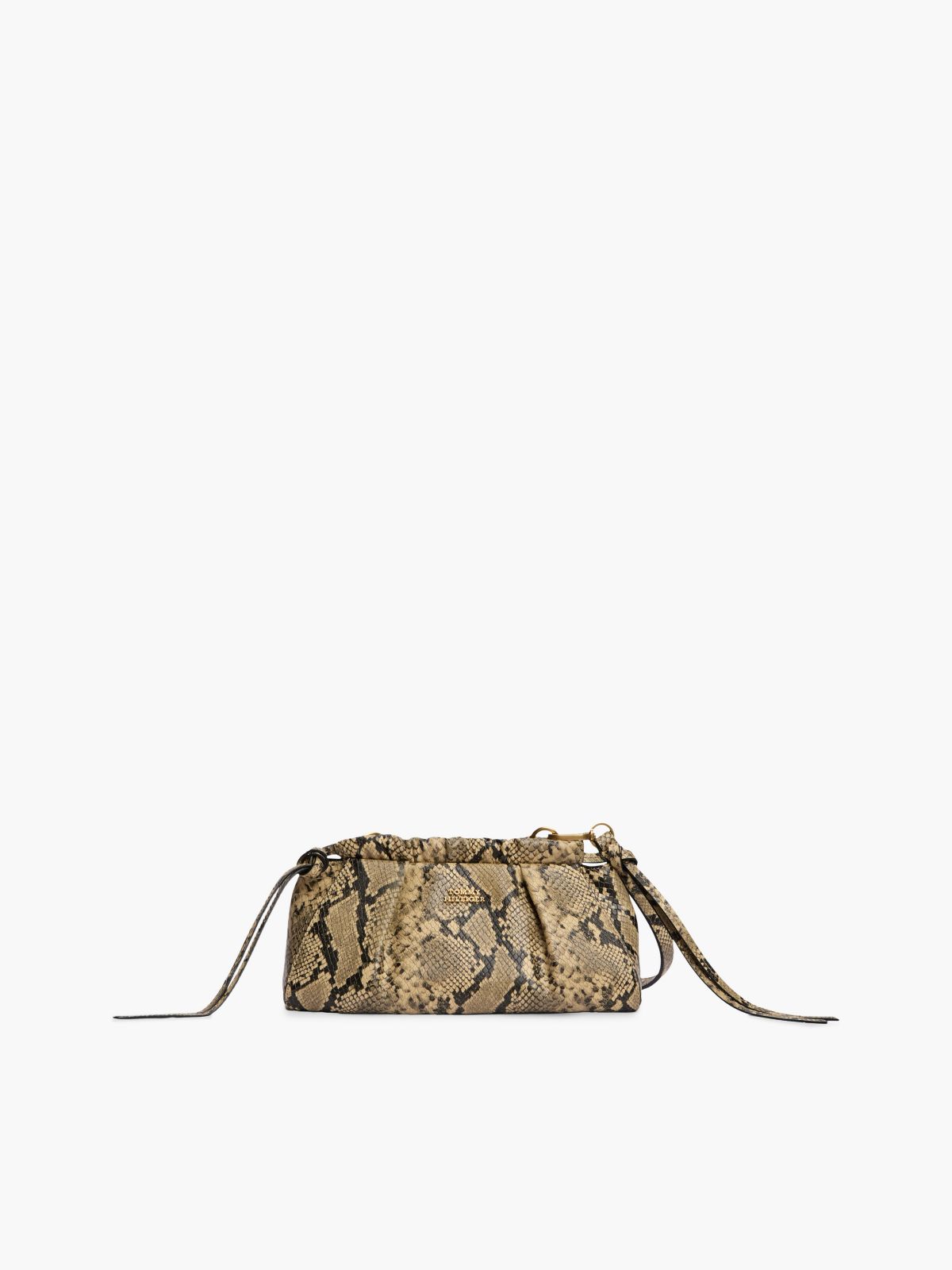Snake-Embossed Leather Mini Crossbody — Snake
