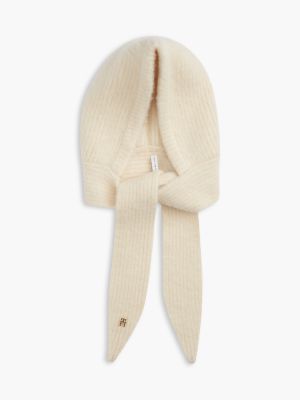Monogram Logo Knit Hood, Sugarcane